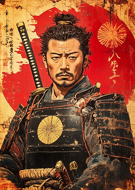 Samurai Warrior Graffiti Artwork