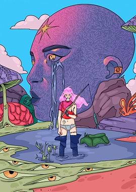 Surreal Fishing Scene