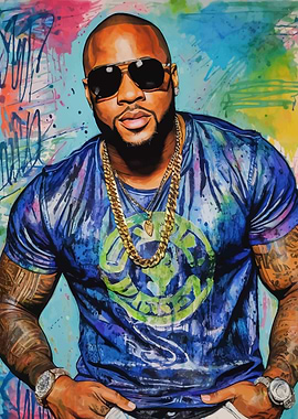 Flo Rida Hip Hop Artist Portrait