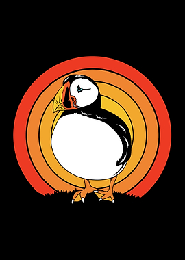 Puffin Retro Bird