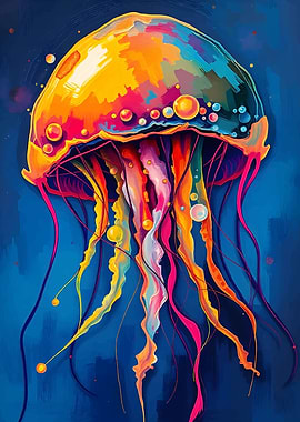 Vibrant Jellyfish Art