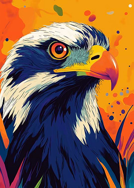 Colorful Eagle Portrait