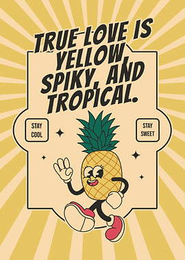 Tropical Pineapple Love Quote