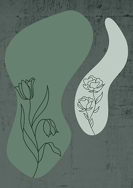 Floral Line Art Print