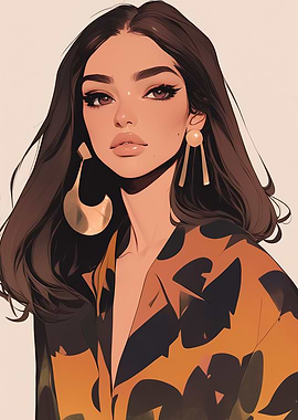 Digital Portrait of Woman