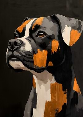 Boxer Dog Painting Animal