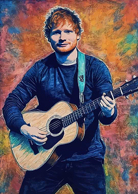 Ed Sheeran Guitar Portrait