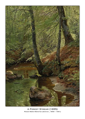 Forest Stream Painting