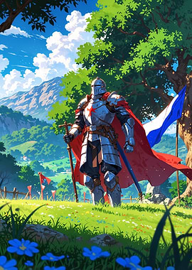 Knight in a Green Meadow