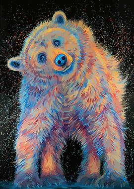 Colorful Bear Painting