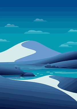 Blue Mountain Landscape