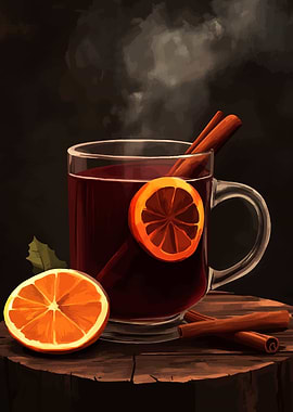 Mulled Wine with Orange and Cinnamon