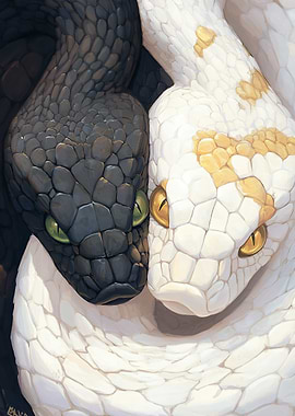 Black and White Snakes