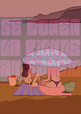 Beach Picnic Illustration