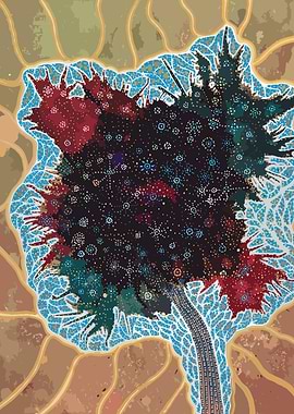 Hunter biden art Abstract Tree Art