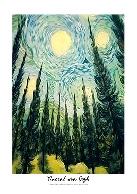 Starry Night Forest