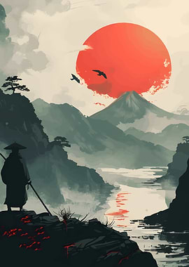 Japanese Mountain Sunset