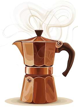 Copper Moka Pot with Steam