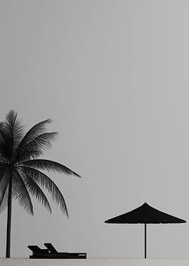 Palm Tree Beach Silhouette