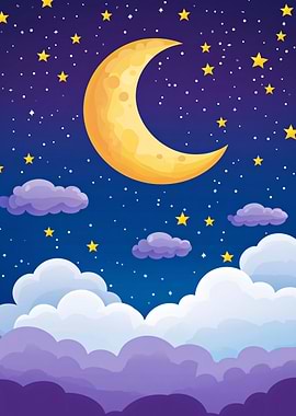 dreamy purple night sky