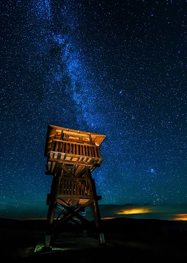 Milky Way Over Lookout Tower