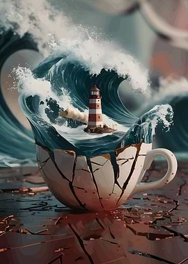 Lighthouse in a Broken Cup