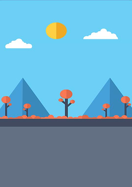 Simple Mountain Landscape