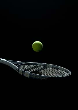 Tennis Ball and Racket