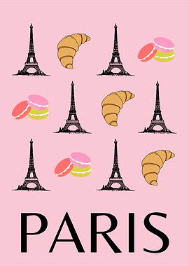 Parisian Delights Pink Art Decor