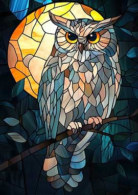 Stained Glass Owl