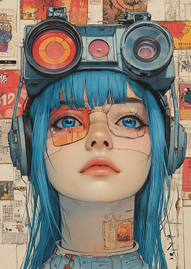 Cyberpunk Girl with Goggles