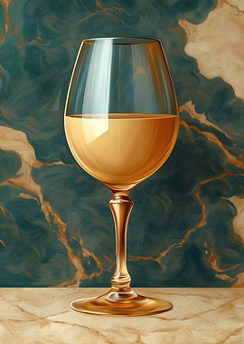 Glass of Golden Wine