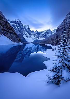 Snowy Mountain Lake