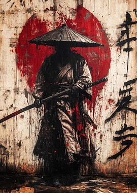 Samurai Warrior Graffiti Artwork