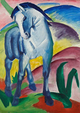 Blue Horse Painting