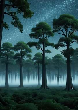 Mystical Forest Night