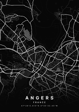 Angers France City Map