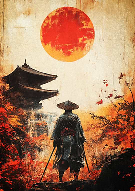Samurai Warrior Graffiti Artwork