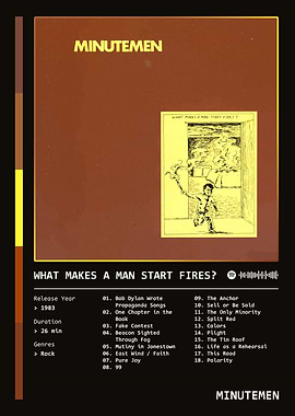 What Makes a Man Start Fires? (1983) Album by Minutemen