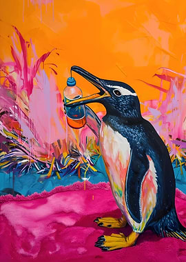 Penguin with Plastic Bottle