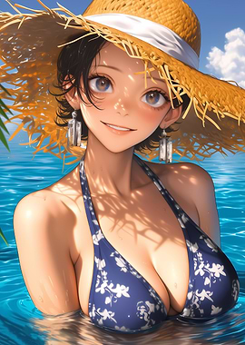 Anime Girl in Summer