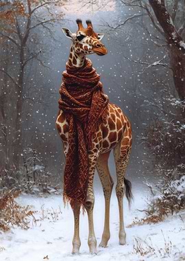 Giraffe in Winter