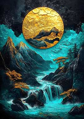 Golden Moon Waterfall