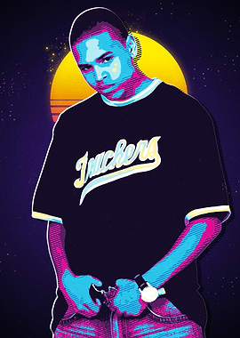 Chris Brown Retro Art