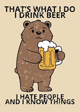 Bear Drinking Beer