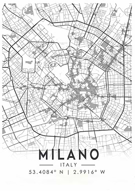 Milan City Map