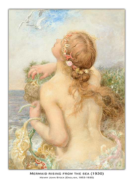 Mermaid rising from the sea