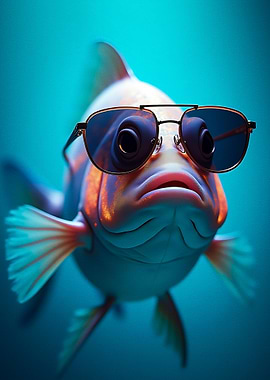 Fish with Sunglasses