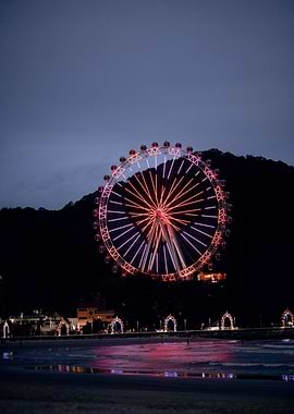 Heart Ferris Wheel Night Lights