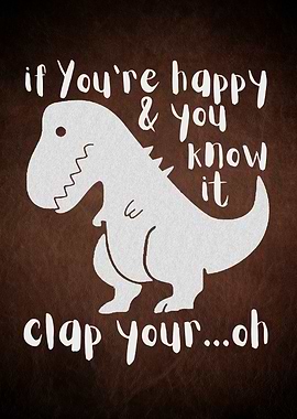 Dinosaur Clapping Poster